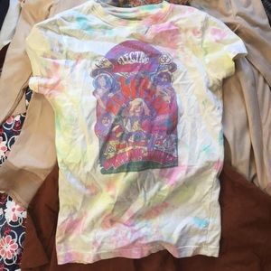 Led Zeppelin tie dye poster print tee